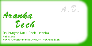 aranka dech business card